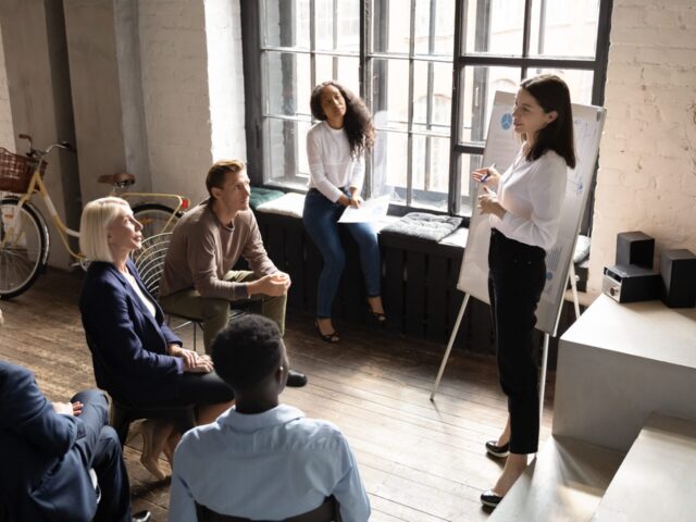 Top,View,Concentrated,Different,Generations,Mixed,Race,Employees,Listening,To