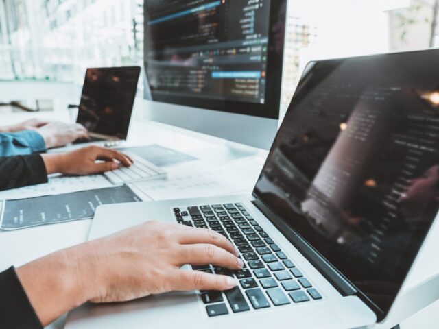 Developing,Programmer,Team,Development,Website,Design,And,Coding,Technologies,Working