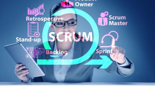 Businesswoman,In,Scrum,Agile,Method,Concept
