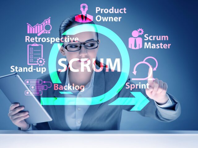 Businesswoman,In,Scrum,Agile,Method,Concept