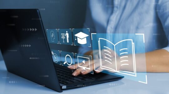 E-learning,Education,,Internet,Lessons,And,Online,Webinar.,Person,Who,Attends