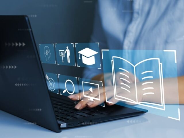 E-learning,Education,,Internet,Lessons,And,Online,Webinar.,Person,Who,Attends