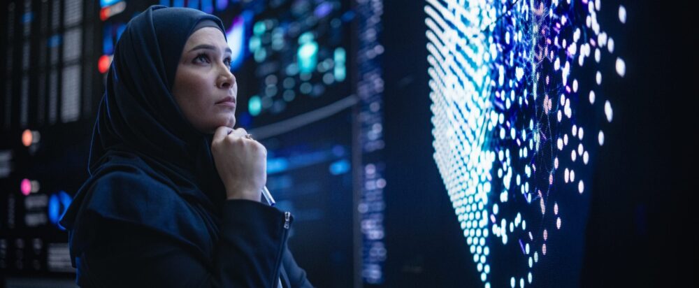 Talented,Muslim,Software,Programmer,Working,In,Technological,Innovative,Agency,Startup.