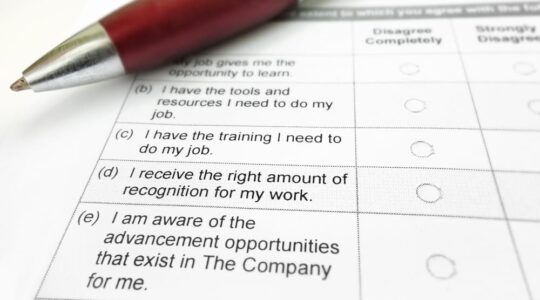 Closeup,On,An,Employee,Satisfaction,Survey